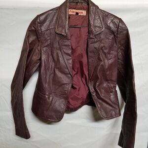 Women's Dark Brown Leather Jacket